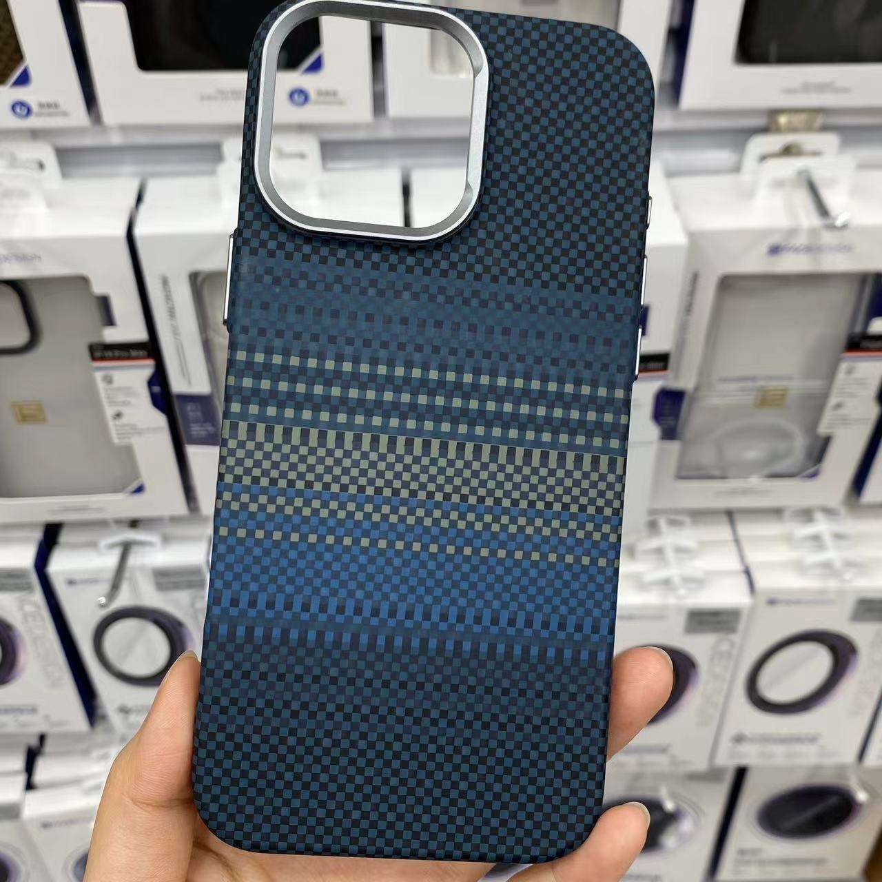 Luxury Carbon Fiber Textured Magnetic for iPhone Series