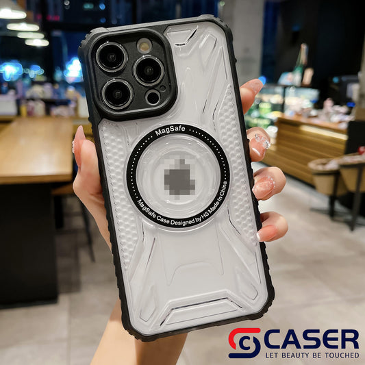 Anti Yellow Clear Bumper Phone Case With Magnet Transparent Armor Phone Case for iphone