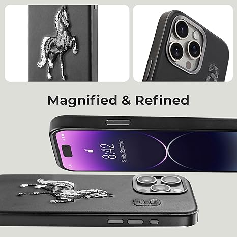 Horse Embroidery – Sleek & Stylish – Protective & Anti Scratch Phone Cover Leather Back Case