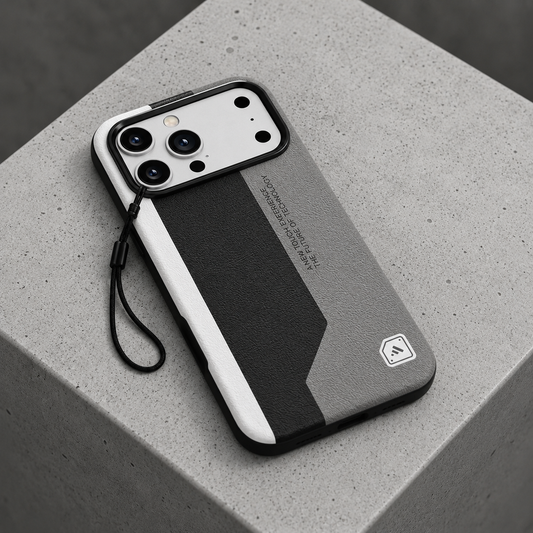 Premium Dual-Tone Shockproof Leather Texture Phone Case