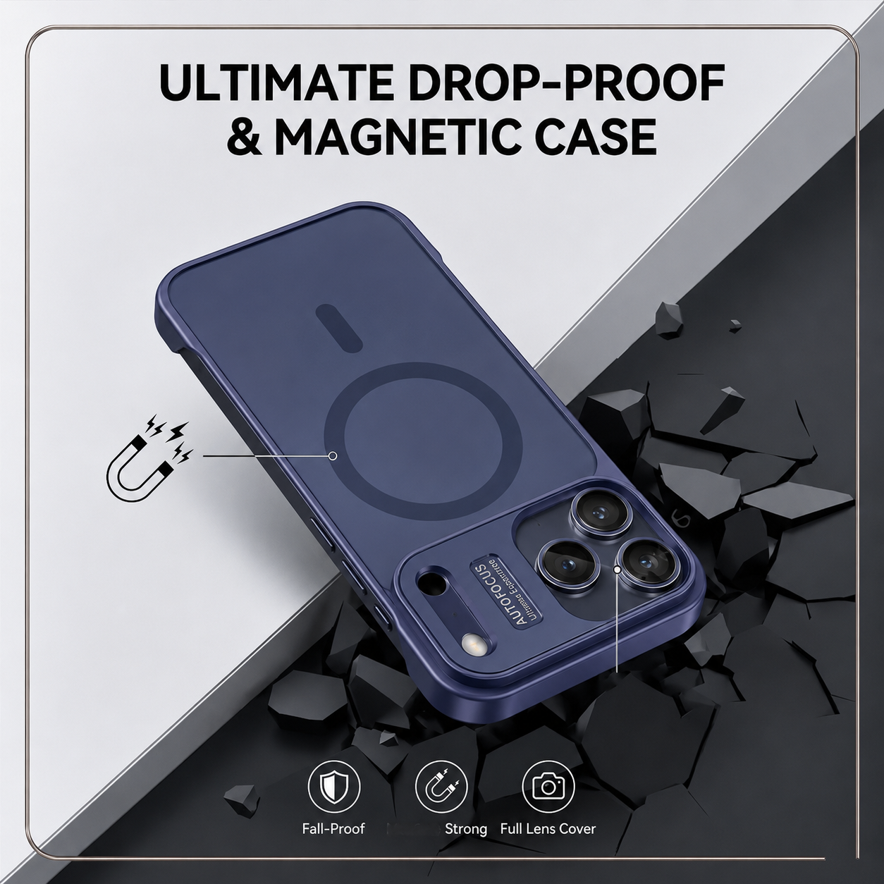 Luxury Frameless Matte Magnetic Phone Case for iPhone 17 16