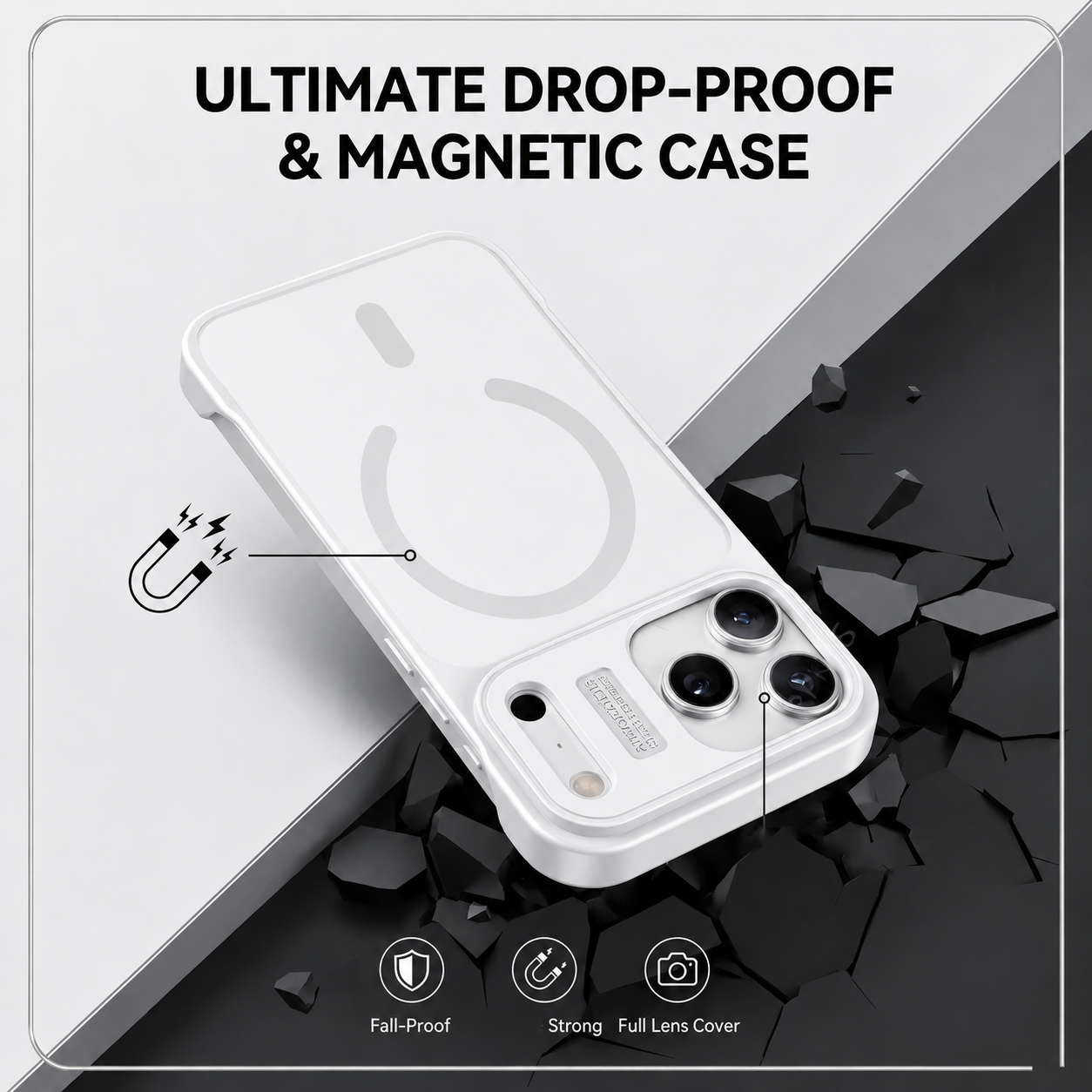 Luxury Frameless Matte Magnetic Phone Case for iPhone 17 16