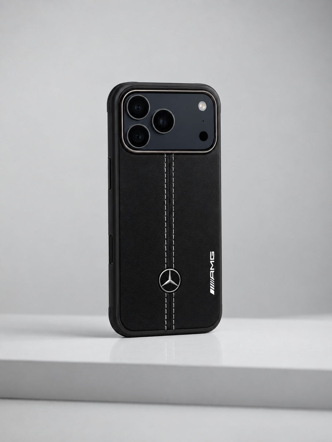 Luxury Leather Mercedes AMG iPhone Case