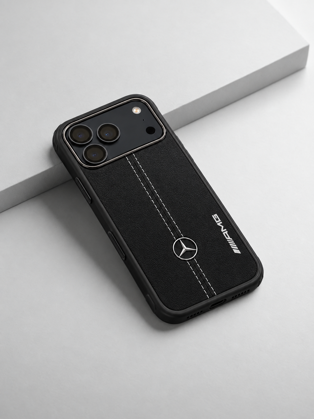Luxury Leather Mercedes AMG iPhone Case