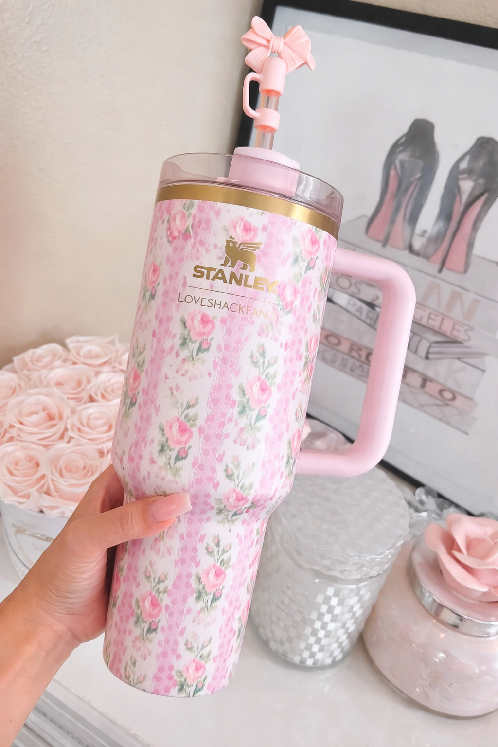 THE STANLEY X LoveShackFancy Flowstate Quencher