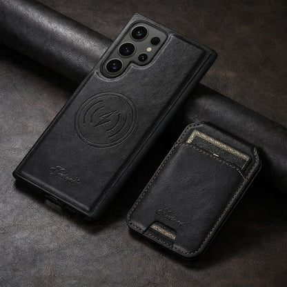 Ultra Wireless Charge 2 in 1 Leather case Wallet Cover for Samsung S Series