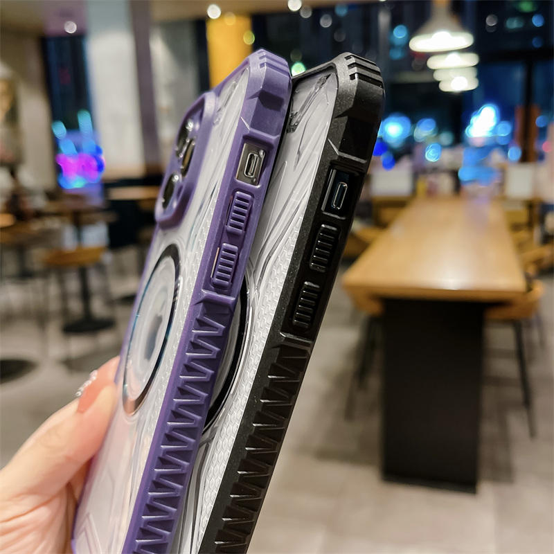 Anti Yellow Clear Bumper Phone Case With Magnet Transparent Armor Phone Case for iphone