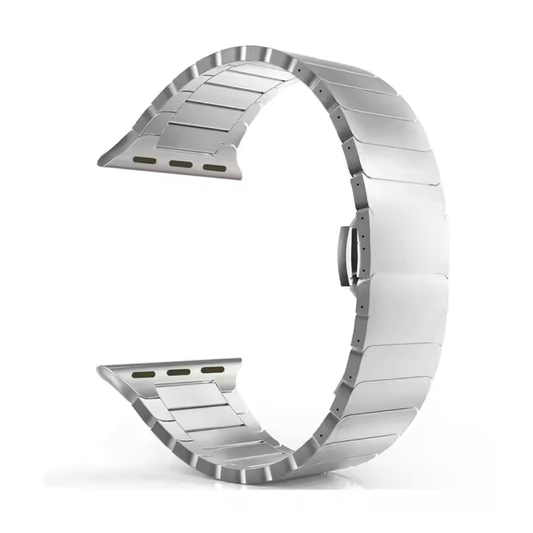 Titanium Bamboo Stainless Steel Detachable Band Man Watch Metal Strap for apple Watch