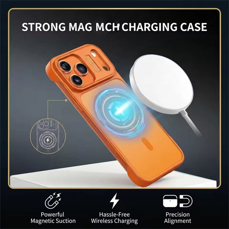 Luxury Frameless Matte Magnetic Phone Case for iPhone 17 16