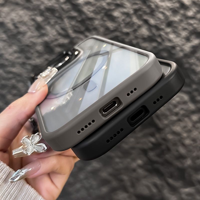 Camera Stand Bracket Magnetic Phone Case with  Lens Protection for iPhone