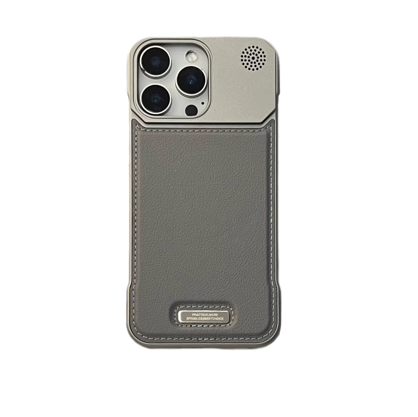 Luxury Aromatherapy Leather Phone Case iPhone Plus Magnetic Metal Frame