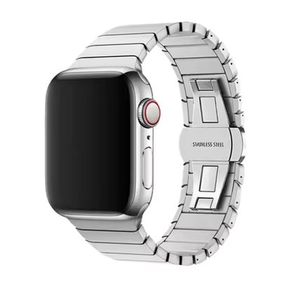Titanium Bamboo Stainless Steel Detachable Band Man Watch Metal Strap for apple Watch
