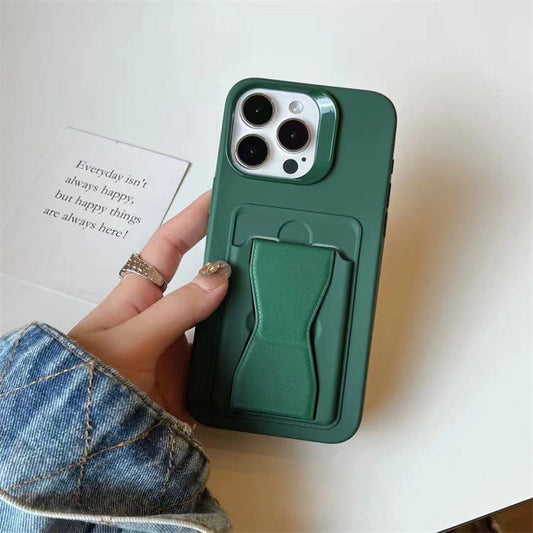 Premium Silicone Phone Case with Kickstand and Card Slot