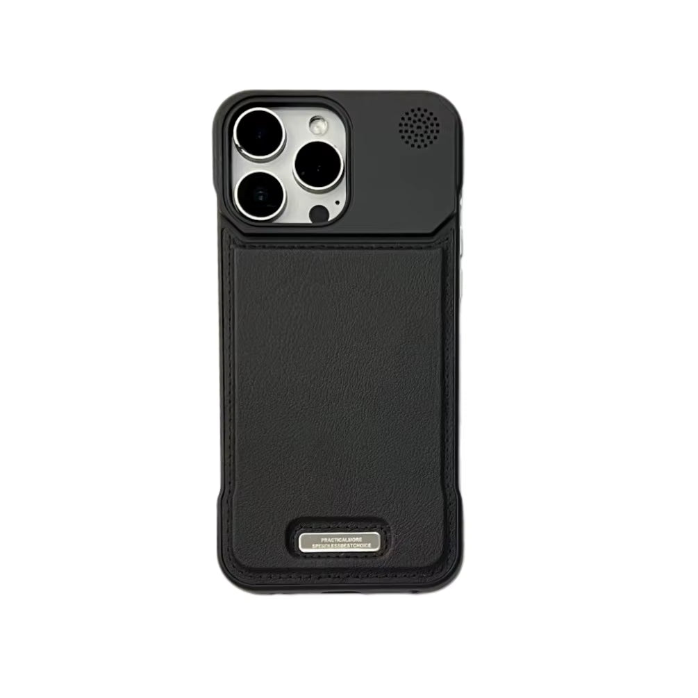 Luxury Aromatherapy Leather Phone Case iPhone Plus Magnetic Metal Frame