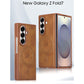 Galaxy Z Fold Series Elegant Leather Case with Wireless Charging