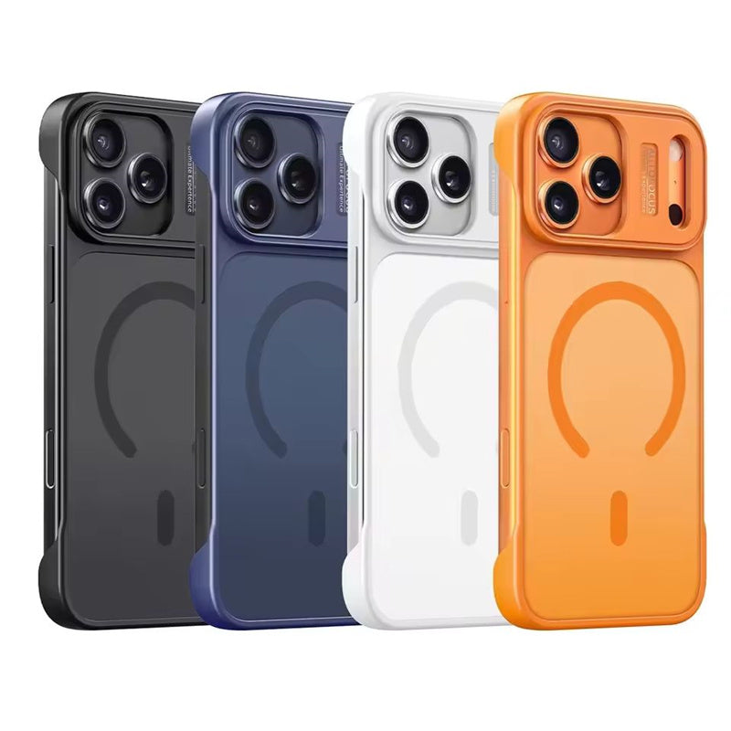 Luxury Frameless Matte Magnetic Phone Case for iPhone 17 16