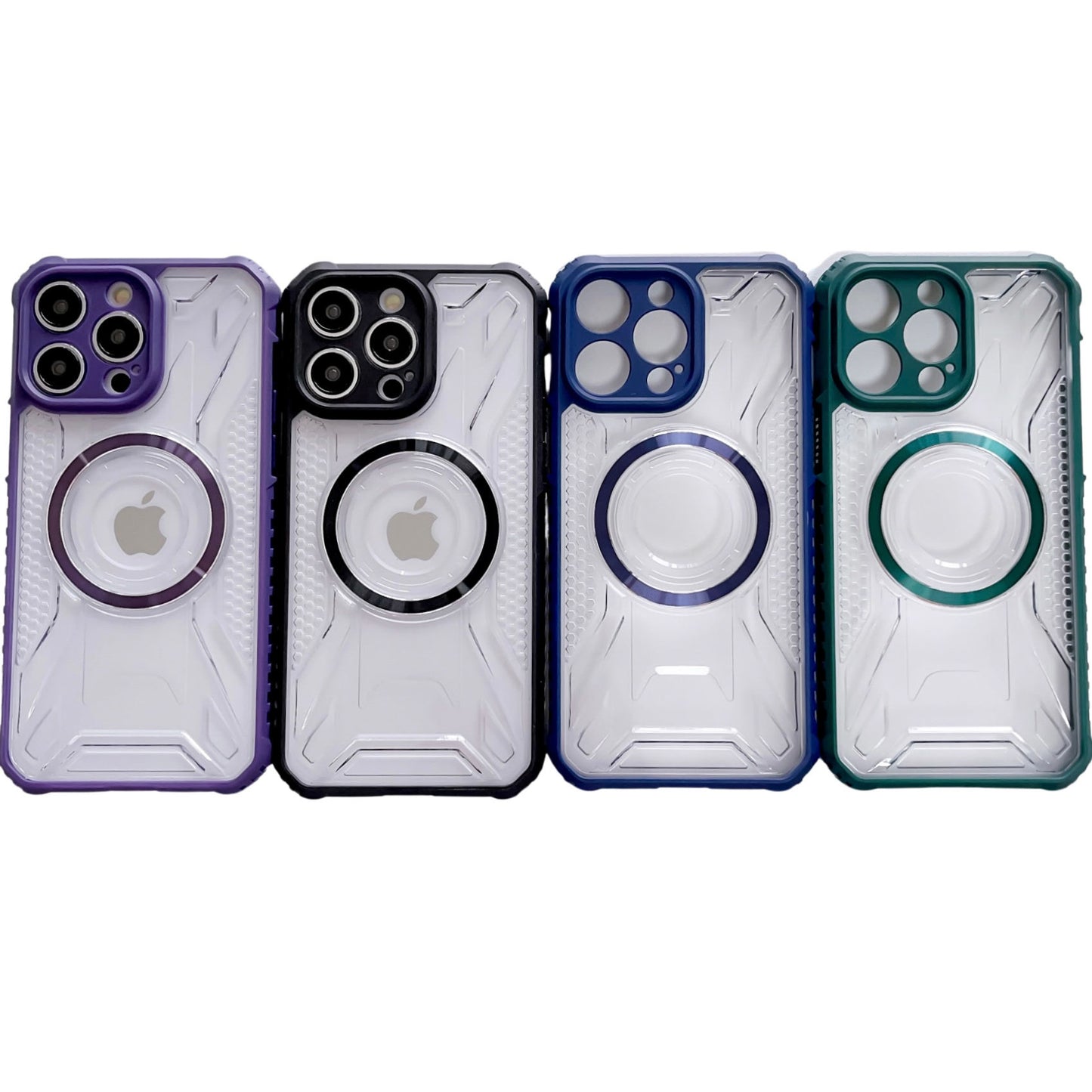 Anti Yellow Clear Bumper Phone Case With Magnet Transparent Armor Phone Case for iphone