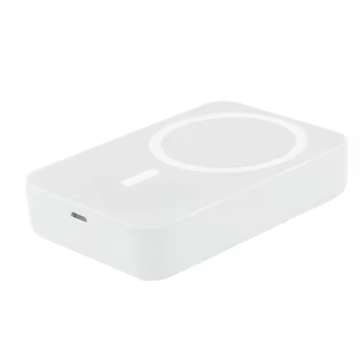 Portable Magnetic Wireless External Charger [15W Fast Charging] Compatible with MagSafe (10000mAh, Magnetic White)