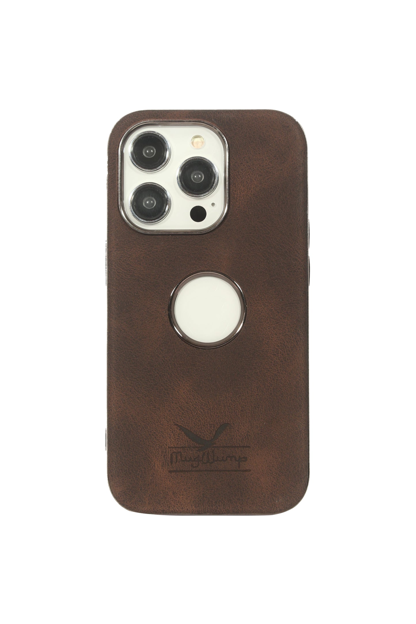 MUGWUMP SLEEK LOOK SUEDE LEATHER CASE WITH LOGO CUT OUT AND CLOTH INSIDE iPHONE SERIES