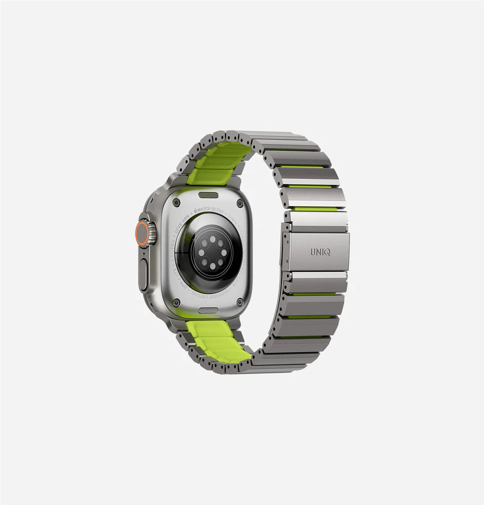 Luxury Titanium Dual Layer Silicone Magnetic Link Bands for Apple Watch