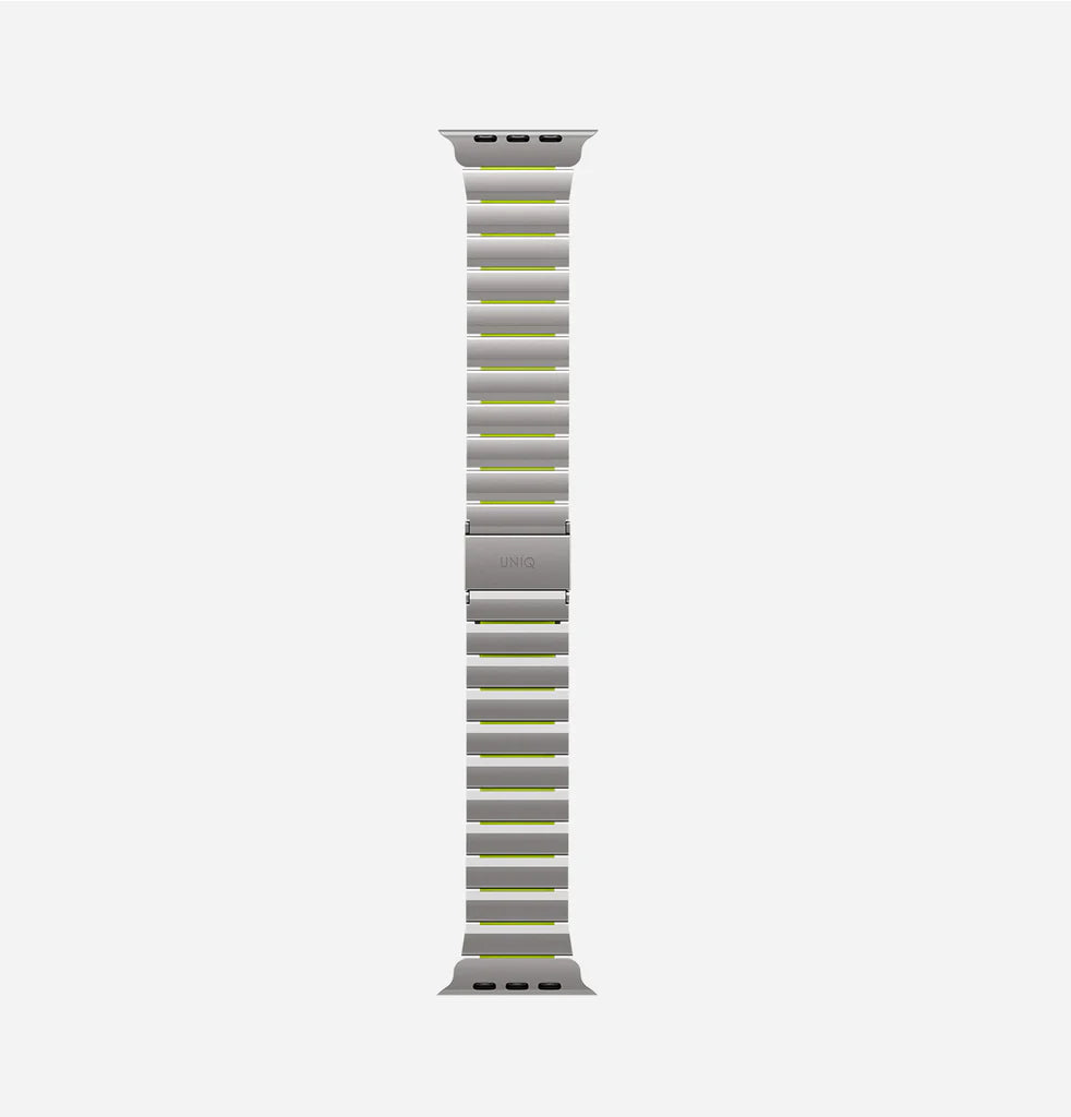 Luxury Titanium Dual Layer Silicone Magnetic Link Bands for Apple Watch