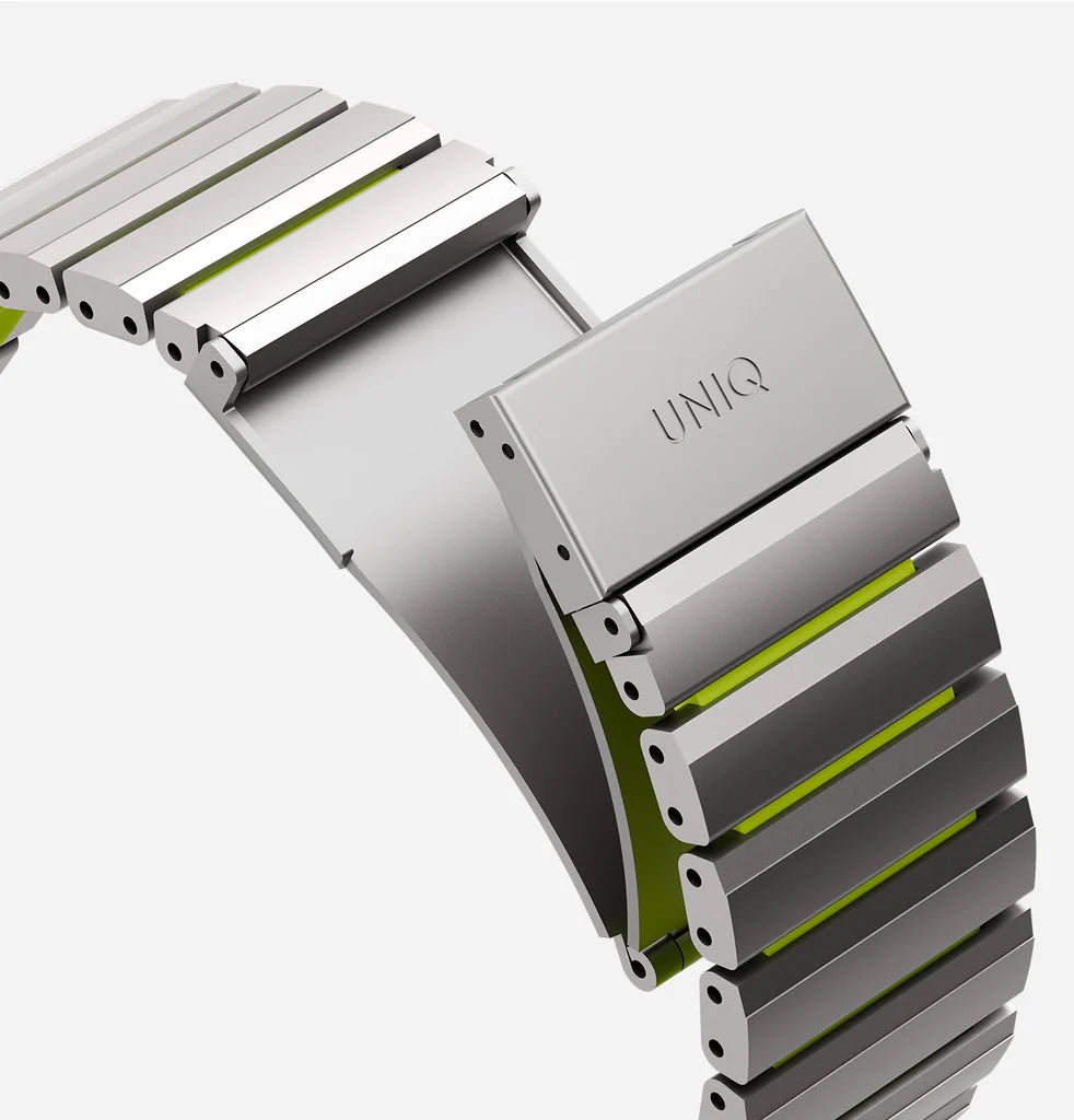 Luxury Titanium Dual Layer Silicone Magnetic Link Bands for Apple Watch