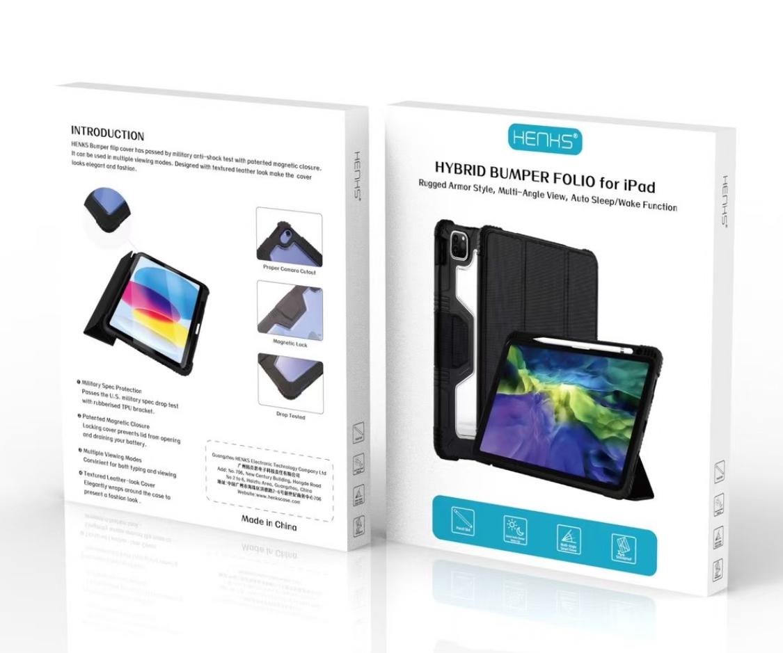 Hybrid Bumper Leather Case for iPad