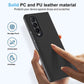 Flip Plating Mirror Case with Stand Function,PC/PU Translucent Clear View Shockproof Phone Protective Case Cover for FOLD