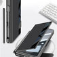 Leather Glass Wallet Flip Flap Case Cover with Pen Slot for Samsung Galaxy Z Fold6 / Galaxy Fold 6 Case Cover ( PEN NOT INCLUDED)
