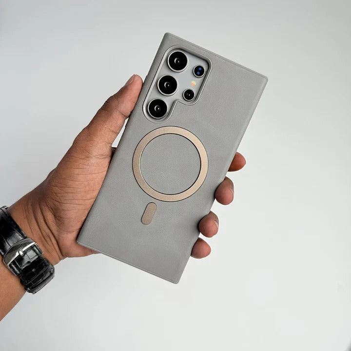 Classic Vintage Leather Magnetic Case for Samsung Series