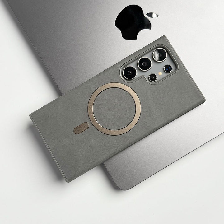 Classic Vintage Leather Magnetic Case for Samsung Series