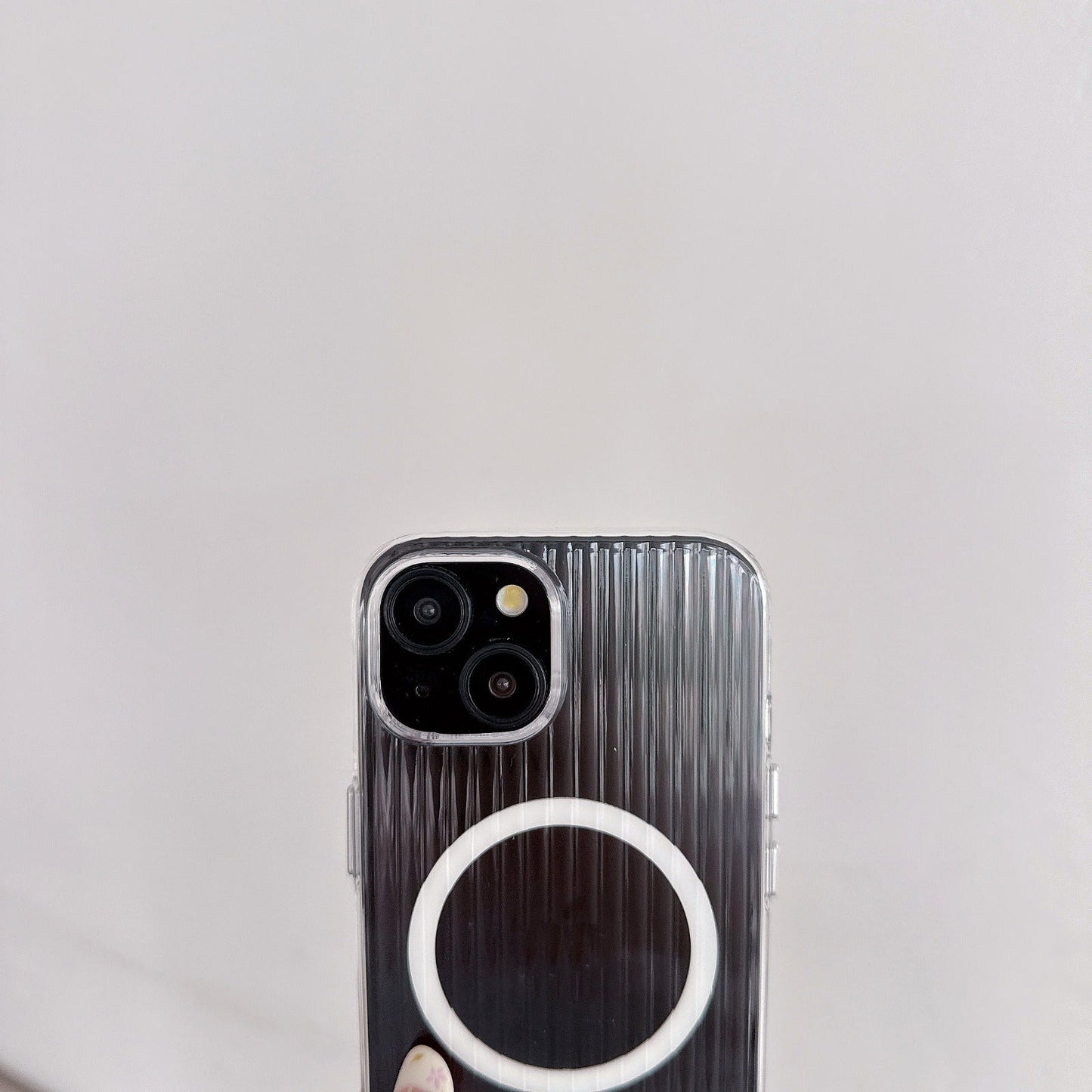 Glossy Wavy Texture Magnetic Wireless Charging Phone Case for iPhone Series