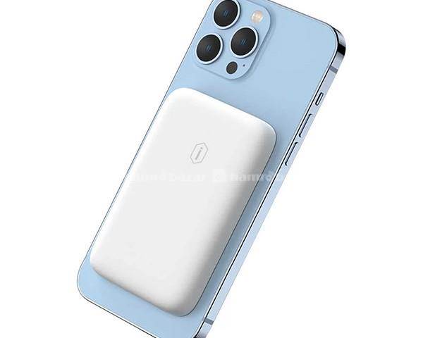 Portable Magnetic Wireless External Charger [15W Fast Charging] Compatible with MagSafe (10000mAh, Magnetic White)