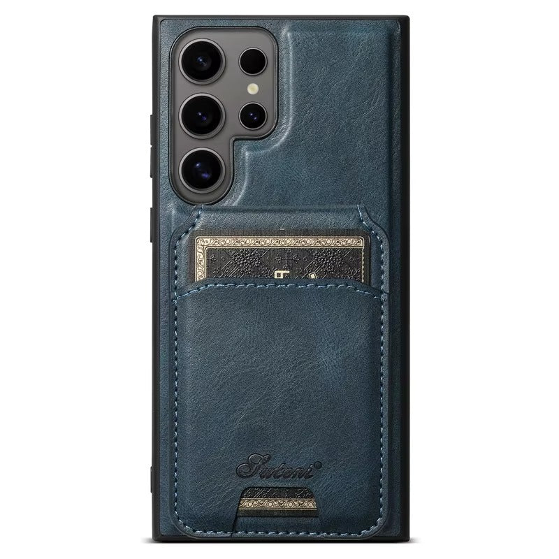 Ultra Wireless Charge 2 in 1 Leather case Wallet Cover for Samsung S Series