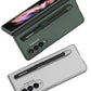 Luxury Matte Phone Cover with S Pen Holder Slot for Galaxy Z Fold (Without Pen)