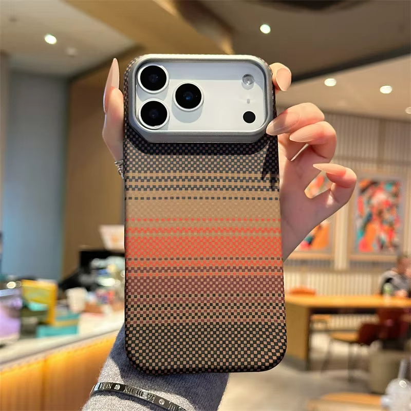 Luxury Carbon Fiber Textured Magnetic for iPhone 16 17 Series