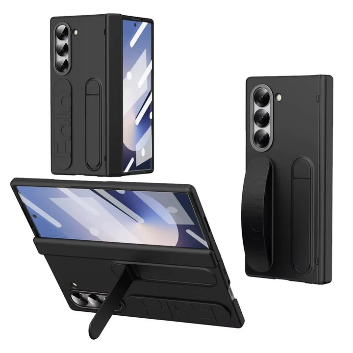 Wrist Strap Pen Slot Hinge case Film Integrated Phone Case for Samsung Z Fold