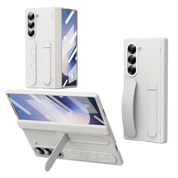 Wrist Strap Pen Slot Hinge case Film Integrated Phone Case for Samsung Z Fold